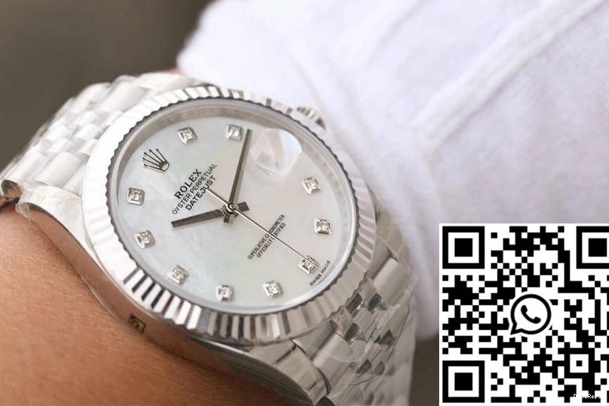 Rolex EW Mother-Of-Pearl Datejust Dial White M126334-0020 Factory 1124